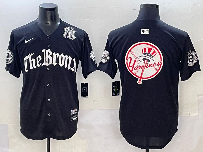 Men 2025 New York Yankees Blank Black Five generations Joint Name Nike MLB Jersey style 29